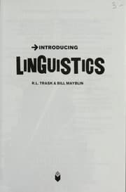 Tapa de Introducing linguistics