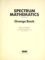 Tapa de Spectrum Mathematics - Orange Book, Level 4