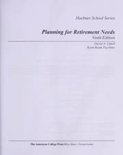 Tapa de Planning for retirement needs