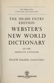 Tapa de Webster's new world dictionary of the American language
