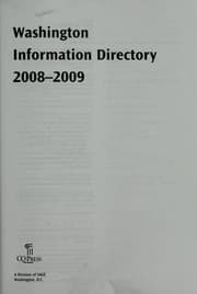 Tapa de The Washington information directory, 2008-2009