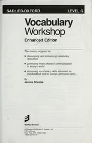 Tapa de Vocabulary workshop