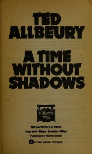 Tapa de A time without shadows