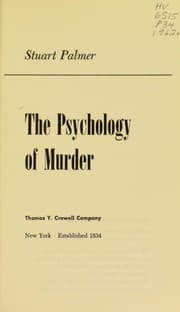 Tapa de The psychology of murder