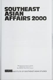 Tapa de Southeast Asian Affairs 2000