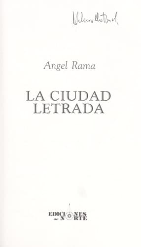 Tapa de La ciudad letrada