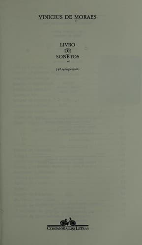 Tapa de Livro de sonetos