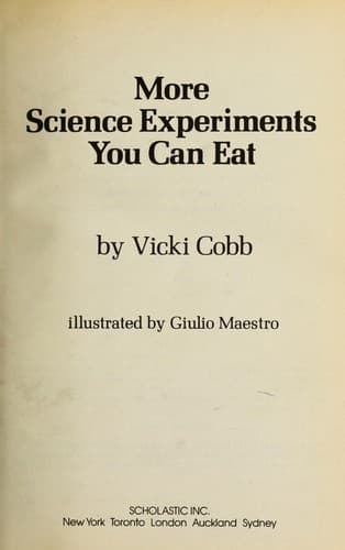 Tapa de More science experiments you can eat