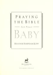 Tapa de Praying the Bible for your baby
