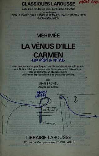 Tapa de La vénus d'ille Carmen