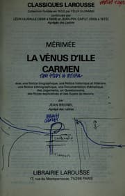 Tapa de La vénus d'ille Carmen