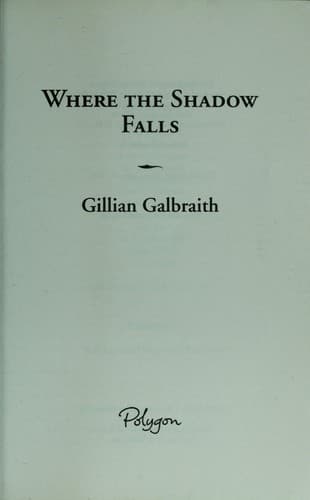 Tapa de Where the shadow falls