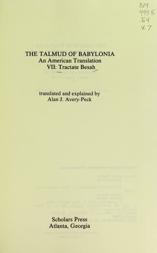 Tapa de Tractate Besah