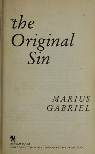 Tapa de The original sin