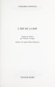 Tapa de L'art de la joie