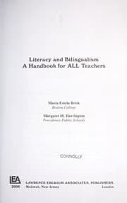Tapa de Literacy and bilingualism
