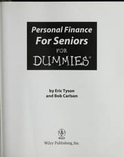Tapa de Personal finance for seniors for dummies