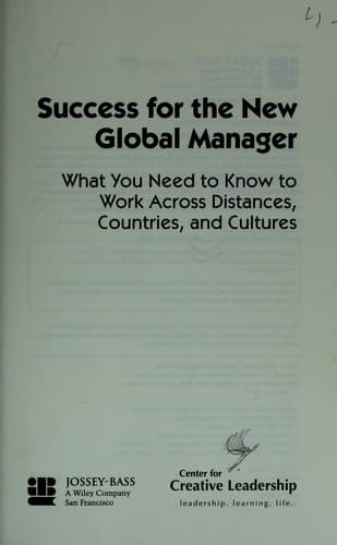 Tapa de Success for the new global manager