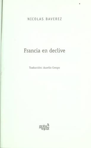 Tapa de Francia en declive