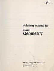 Tapa de Solutions manual for Merrill geometry