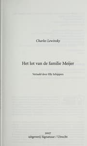 Tapa de Het lot van de familie Meijer