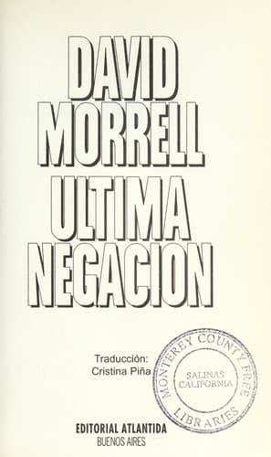 Tapa de U ltima negacio n