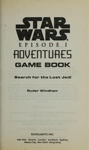 Tapa de Search for the lost Jedi gamebook