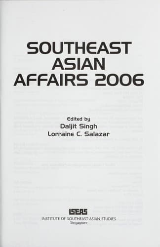 Tapa de Southeast Asian Affairs 2006
