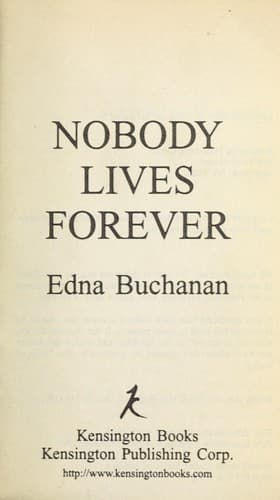 Tapa de Nobody lives forever