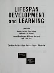 Tapa de Lifespan development and learning