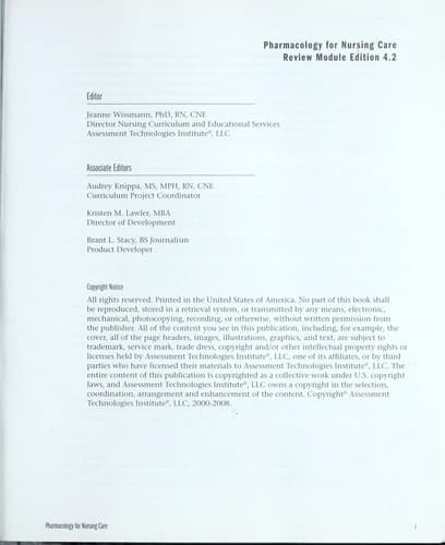 Tapa de Pharmacology for nursing