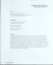 Tapa de Pharmacology for nursing