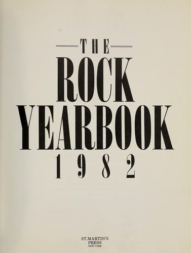 Tapa de The Rock yearbook 1982