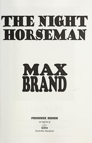 Tapa de The night horseman