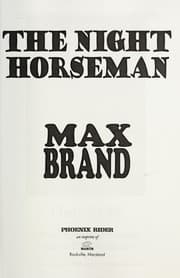 Tapa de The night horseman