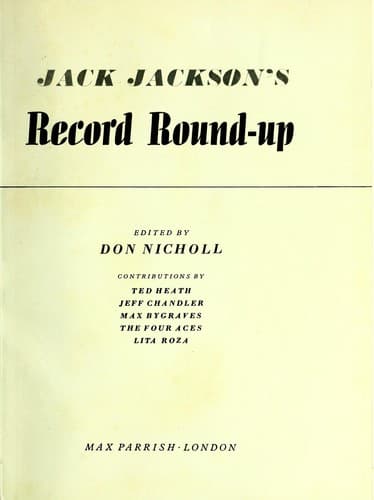 Tapa de Jack Jackson's record round-up