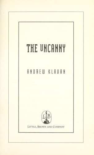Tapa de The uncanny
