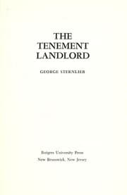 Tapa de The tenement landlord