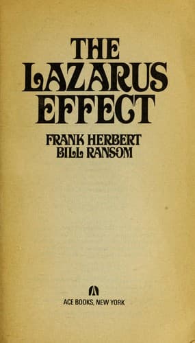 Tapa de The Lazarus effect