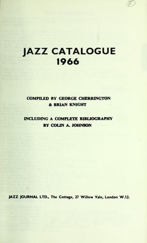 Tapa de Jazz catalogue, 1966