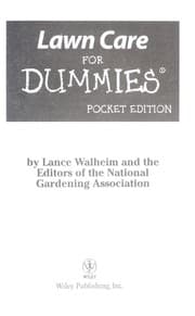 Tapa de Lawn care for dummies, Pocket Edition