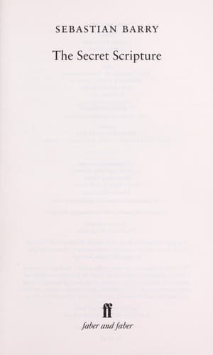 Tapa de The secret scripture