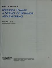 Tapa de Methods toward a science of behavior and experience