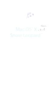 Tapa de Mac OS X Snow Leopard