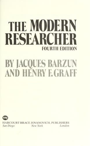 Tapa de The modern researcher