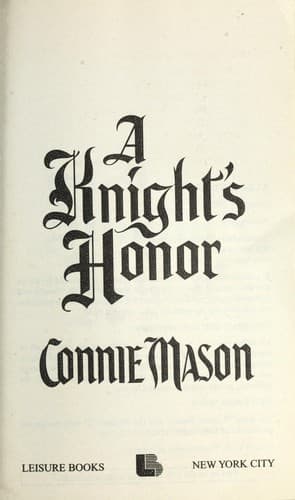 Tapa de A knight's honor