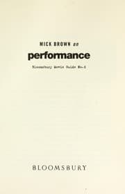 Tapa de Mick Brown on Performance