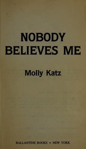 Tapa de Nobody believes me