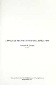 Tapa de Language in early childhood education