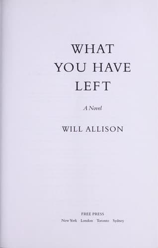 Tapa de What you have left